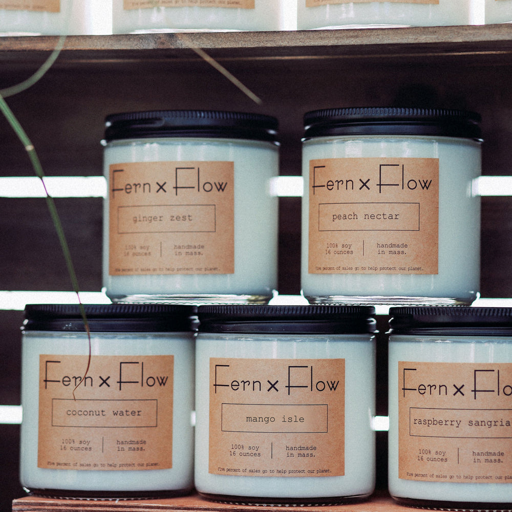 Fern x Flow Summer soy candle Collection